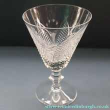 Load image into Gallery viewer, SINGLE Vintage WATERFORD CRYSTAL "Dunmore"  White Wine or Claret Glass. 5 1/4  inches
