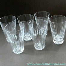 Load image into Gallery viewer,  WATERFORD CRYSTAL "Eileen" Tall 12 oz Tumbler. SET OF SIX. Each 5 inches in height
