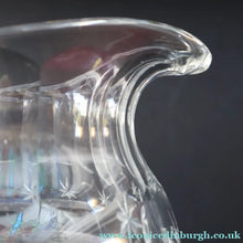 Load image into Gallery viewer, STUNNING LARGE: Rare 1930s Art Deco Crystal Water Jug WEBB CORBETT. 7 1/2 inches in height - VINTAGE CRYSTAL GLASSES
