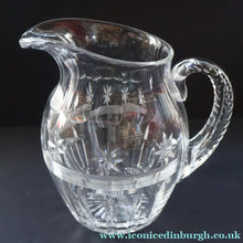 Load image into Gallery viewer, STUNNING LARGE: Rare 1930s Art Deco Crystal Water Jug WEBB CORBETT. 7 1/2 inches in height - VINTAGE CRYSTAL GLASSES
