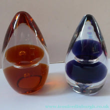 Load image into Gallery viewer, PAIR of WEDGWOOD Glass Vintage 1960s Teardrop Shape Paperweights. Designed by Stennett Wilson - Paperweight
