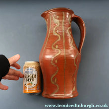 Load image into Gallery viewer, WELSH STUDIO POTTERY. Large Red Glazed Stoneware Jug by Terry Bell Hughes (b. 1937). 11 3/4 inches
