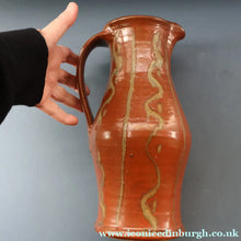 Load image into Gallery viewer, WELSH STUDIO POTTERY. Large Red Glazed Stoneware Jug by Terry Bell Hughes (b. 1937). 11 3/4 inches
