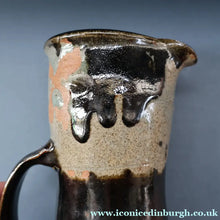 Load image into Gallery viewer, WELSH STUDIO POTTERY. Large Stoneware Jug with Dripping Glaze Decoration by Terry Bell Hughes (b. 1937)
