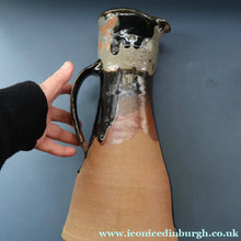 Load image into Gallery viewer, WELSH STUDIO POTTERY. Large Stoneware Jug with Dripping Glaze Decoration by Terry Bell Hughes (b. 1937)
