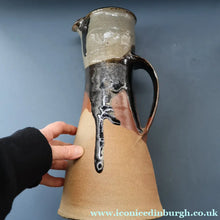 Load image into Gallery viewer, WELSH STUDIO POTTERY. Large Stoneware Jug with Dripping Glaze Decoration by Terry Bell Hughes (b. 1937)
