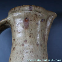 Load image into Gallery viewer, WELSH STUDIO POTTERY. Massive Stoneware Jug with Speckled Oatmeal Glaze by Terry Bell Hughes (b. 1937). 15 3/4 inches
