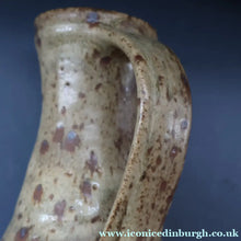 Load image into Gallery viewer, WELSH STUDIO POTTERY. Massive Stoneware Jug with Speckled Oatmeal Glaze by Terry Bell Hughes (b. 1937). 15 3/4 inches
