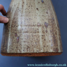 Load image into Gallery viewer, WELSH STUDIO POTTERY. Massive Stoneware Jug with Speckled Oatmeal Glaze by Terry Bell Hughes (b. 1937). 15 3/4 inches

