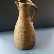 Load image into Gallery viewer, WELSH STUDIO POTTERY. Massive Stoneware Jug with Speckled Oatmeal Glaze by Terry Bell Hughes (b. 1937). 15 3/4 inches
