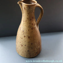 Load image into Gallery viewer, WELSH STUDIO POTTERY. Massive Stoneware Jug with Speckled Oatmeal Glaze by Terry Bell Hughes (b. 1937). 15 3/4 inches
