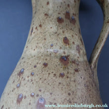 Load image into Gallery viewer, WELSH STUDIO POTTERY. Massive Stoneware Jug with Speckled Oatmeal Glaze by Terry Bell Hughes (b. 1937). 15 3/4 inches
