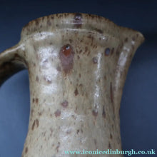 Load image into Gallery viewer, WELSH STUDIO POTTERY. Massive Stoneware Jug with Speckled Oatmeal Glaze by Terry Bell Hughes (b. 1937). 15 3/4 inches
