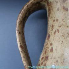 Load image into Gallery viewer, WELSH STUDIO POTTERY. Massive Stoneware Jug with Speckled Oatmeal Glaze by Terry Bell Hughes (b. 1937). 15 3/4 inches
