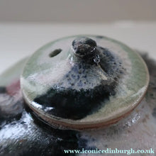 Load image into Gallery viewer, WELSH STUDIO POTTERY. Quirky 1970s Stoneware Teapot with Applied Elephant Decorations by Terry Bell Hughes (b. 1937)
