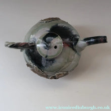 Load image into Gallery viewer, WELSH STUDIO POTTERY. Quirky 1970s Stoneware Teapot with Applied Elephant Decorations by Terry Bell Hughes (b. 1937)
