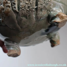 Load image into Gallery viewer, WELSH STUDIO POTTERY. Quirky 1970s Stoneware Teapot with Applied Elephant Decorations by Terry Bell Hughes (b. 1937)
