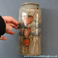 Load image into Gallery viewer, WELSH STUDIO POTTERY. Tall 1970s Tubular Stoneware Vase by Terry Bell Hughes (b. 1937)
