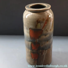 Load image into Gallery viewer, WELSH STUDIO POTTERY. Tall 1970s Tubular Stoneware Vase by Terry Bell Hughes (b. 1937)
