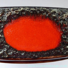 Load image into Gallery viewer, WEST GERMAN SCHEURICH Large Shallow Bowl with Fat Lava Glaze to Exterior. Model 342-28
