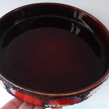 Load image into Gallery viewer, WEST GERMAN SCHEURICH Large Shallow Bowl with Fat Lava Glaze to Exterior. Model 342-28
