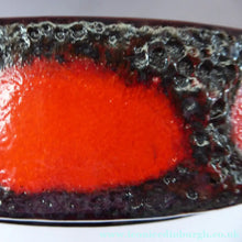 Load image into Gallery viewer, WEST GERMAN SCHEURICH Large Shallow Bowl with Fat Lava Glaze to Exterior. Model 342-28
