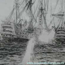 Load image into Gallery viewer, ORIGINAL ETCHING: William Lionel Wyllie (1851 – 1931) Battle of Trafalgar; c 1920. Pencil Signed - British Prints
