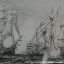 Load image into Gallery viewer, ORIGINAL ETCHING: William Lionel Wyllie (1851 – 1931) Battle of Trafalgar; c 1920
