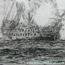 Load image into Gallery viewer, ORIGINAL ETCHING: William Lionel Wyllie (1851 – 1931) Battle of Trafalgar; c 1920. Pencil Signed - British Prints

