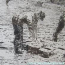 Load image into Gallery viewer, ORIGINAL ETCHING: William Lionel Wyllie (1851 – 1931) Herring Fishers at Fisherrow, Musselburgh Harbour. Pencil Signed; 1920s
