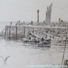 Load image into Gallery viewer, ORIGINAL ETCHING: William Lionel Wyllie (1851 – 1931) Herring Fishers at Fisherrow, Musselburgh Harbour. Pencil Signed; 1920s

