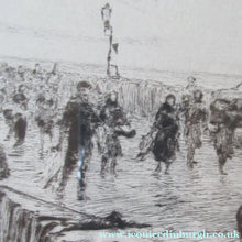 Load image into Gallery viewer, ORIGINAL ETCHING: William Lionel Wyllie (1851 – 1931) Herring Fishers at Fisherrow, Musselburgh Harbour. Pencil Signed; 1920s
