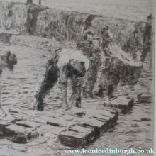 Load image into Gallery viewer, ORIGINAL ETCHING: William Lionel Wyllie (1851 – 1931) Herring Fishers at Fisherrow, Musselburgh Harbour. Pencil Signed; 1920s
