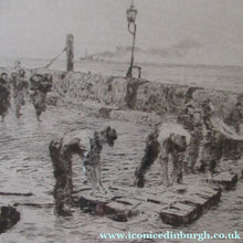 Load image into Gallery viewer, ORIGINAL ETCHING: William Lionel Wyllie (1851 – 1931) Herring Fishers at Fisherrow, Musselburgh Harbour. Pencil Signed; 1920s
