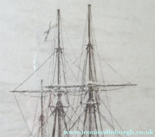 Load image into Gallery viewer, William Wyllie Etching. HMS Victory Firing a Salute in Portsmouth Harbour

