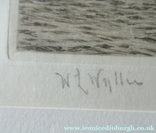 Load image into Gallery viewer, William Wyllie Etching. HMS Victory Firing a Salute in Portsmouth Harbour

