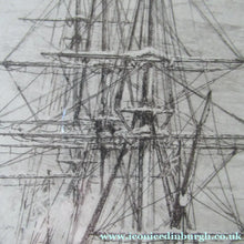 Load image into Gallery viewer, William Wyllie Etching. HMS Victory Firing a Salute in Portsmouth Harbour
