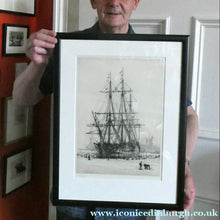 Load image into Gallery viewer, William Lionel Wyllie (1851 – 1931) HMS Victory in Portsmouth Dockyard. Pencil Signed Etching
