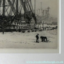 Load image into Gallery viewer, William Lionel Wyllie (1851 – 1931) HMS Victory in Portsmouth Dockyard. Pencil Signed Etching
