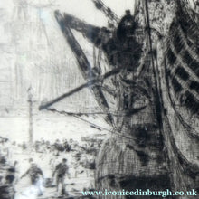 Load image into Gallery viewer, William Lionel Wyllie (1851 – 1931) HMS Victory in Portsmouth Dockyard. Pencil Signed Etching
