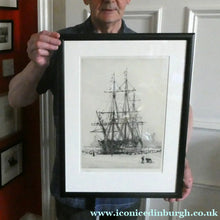Load image into Gallery viewer, ORIGINAL ETCHING: William Lionel Wyllie (1851 – 1931) HMS Victory in Portsmouth Dockyard. Pencil Signed - British Prints
