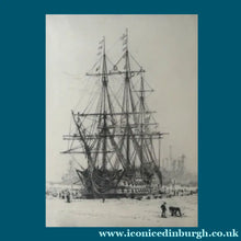 Load image into Gallery viewer, ORIGINAL ETCHING: William Lionel Wyllie (1851 – 1931) HMS Victory in Portsmouth Dockyard.  Pencil Signed
