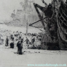 Load image into Gallery viewer, William Lionel Wyllie (1851 – 1931) HMS Victory in Portsmouth Dockyard. Pencil Signed Etching
