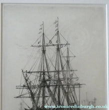 Load image into Gallery viewer, William Lionel Wyllie (1851 – 1931) HMS Victory in Portsmouth Dockyard. Pencil Signed Etching
