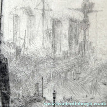 Load image into Gallery viewer, William Lionel Wyllie (1851 – 1931) HMS Victory in Portsmouth Dockyard. Pencil Signed Etching
