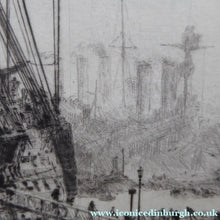 Load image into Gallery viewer, William Wyllie HMS Victory Portsmouth Signed Drypoint Etching

