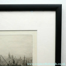 Load image into Gallery viewer, ORIGINAL ETCHING: William Lionel Wyllie (1851 – 1931) LEITH HARBOUR, Edinburgh. Pencil Signed
