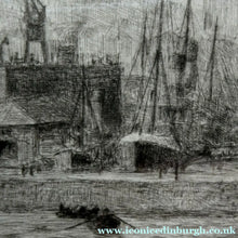 Load image into Gallery viewer, ORIGINAL ETCHING: William Lionel Wyllie (1851 – 1931) LEITH HARBOUR, Edinburgh. Pencil Signed
