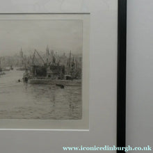 Load image into Gallery viewer, ORIGINAL ETCHING: William Lionel Wyllie (1851 – 1931) LEITH HARBOUR, Edinburgh. Pencil Signed
