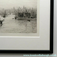 Load image into Gallery viewer, ORIGINAL ETCHING: William Lionel Wyllie (1851 – 1931) LEITH HARBOUR, Edinburgh. Pencil Signed
